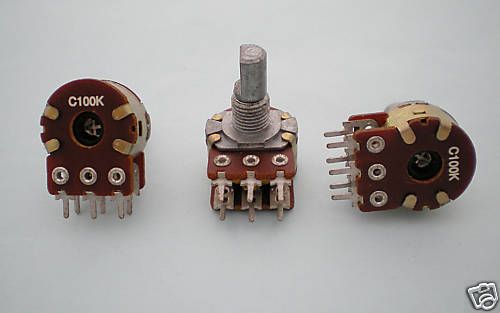 10x ALPHA C100K Dual Stereo Potentiometer Log Taper Pot  