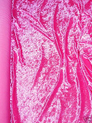 STRETCH VELOUR FABRIC FUCHSIA 58 WIDE BY THE YARD  