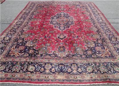 128 TIGHT WEAVE SEMI ANTIQUE PERSIAN MASHAD ORIENTAL WOOL AREA 