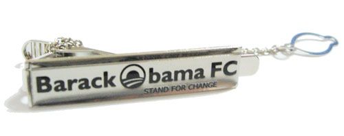 Item  PRESIDENT BARACK OBAMA FC SILVER CLIP TIE CLASP NECKTIE