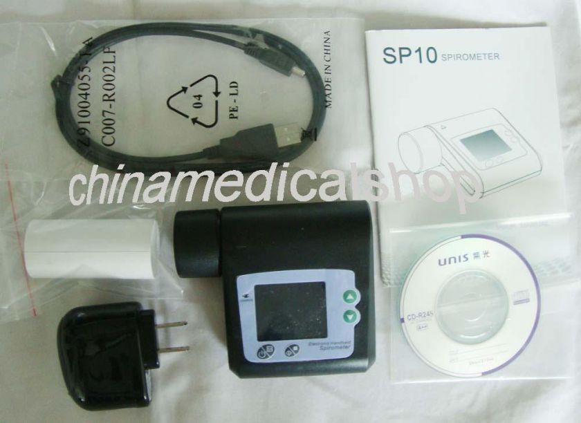 New Digital Spirometer PEF FEFV1 FEF Lung Volume Device  