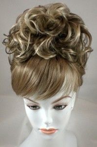 Bun Based Wiglet Chignon Updo w/Drawstring Hairpiece  