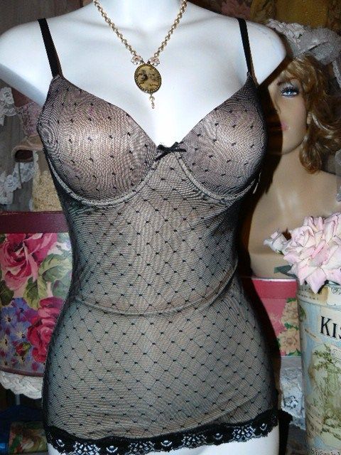 MARILYN MONROE SeXy DIAMOND MESH Shaping CAMISOLE M  