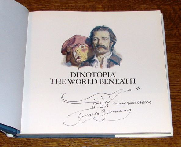 James Gurney DINOTOPIA WORLD BENEATH Signed w SKETCH 9780060280062 