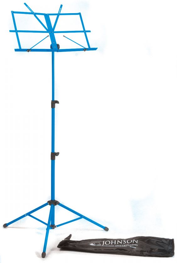 JSI Blue Folding Sheet Music Stand with Carrying Bag   FAST SHIPPING 