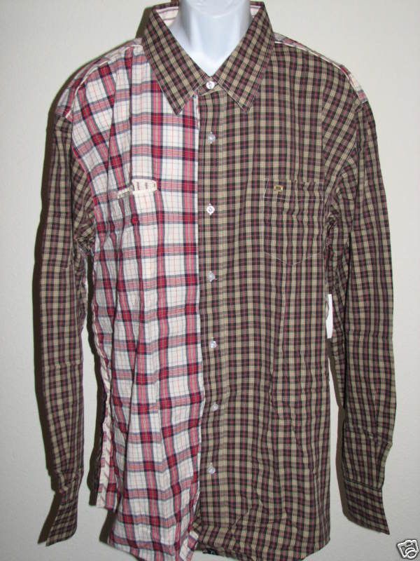 ARTFUL DODGER New $98 Mens 3XL Secret Plaid Button Shirt NWT  