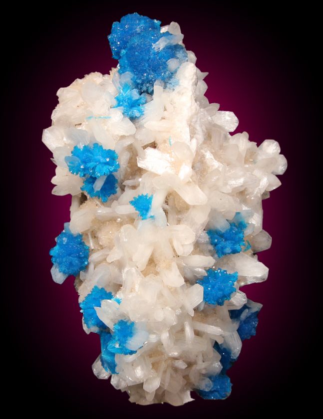 Neon Blue CAVANSITE CRYSTAL BALLS onStilbite India  