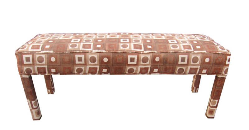 Milo Baughman Parson Style Upholstered Bench  