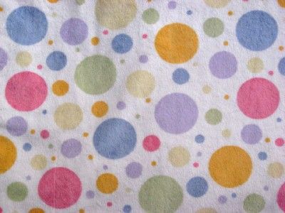 PASTEL DOTS BALLS BUBBLE PURPLE MINKY CUDDLE BLANKET BABY TODDLER LAP 