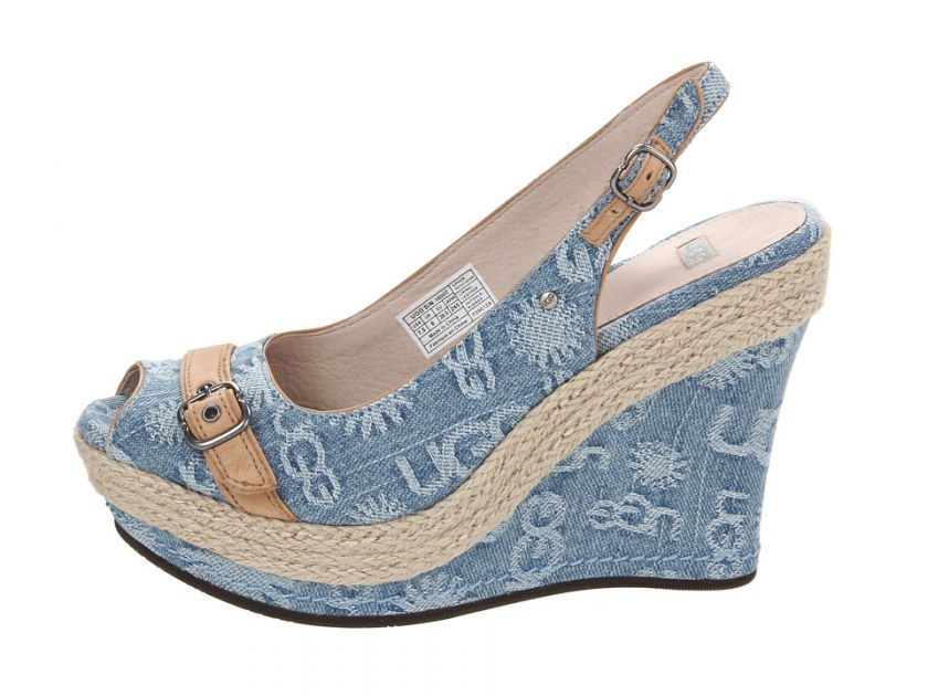 UGG AUSTRALIA NOELLA WOMENS SLINGBACK WEDGE SHOES  