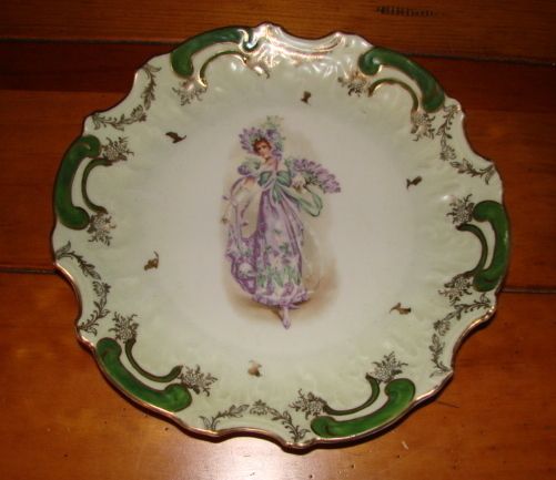 ALTROHLA AUSTRIA LAVENDER VICTORIAN LADY PLATE ANTIQUE  