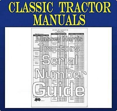 Massey Harris Tractors Serial Numbers Guide  