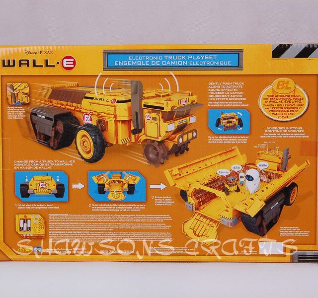 DISNEY PIXAR WALL E ELECTRONIC TRUCK PLAYSET WALLE HOME  