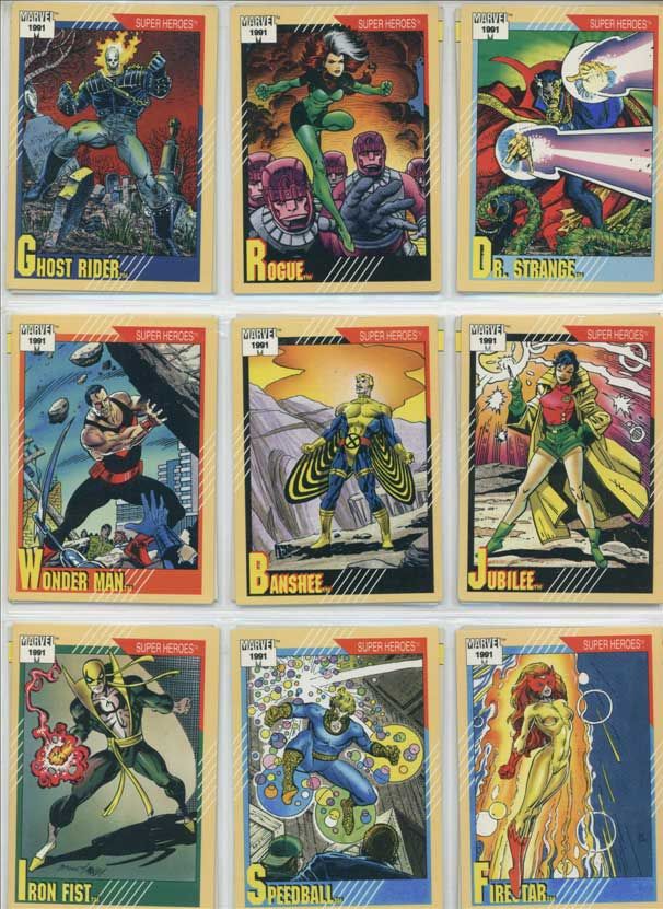 LOT 592 MARVEL COMIC TRADING CARDS 1990 1991 1992 P017  