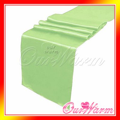 15 Apple Green Satin Table Runner Wedding Banquet Decor  