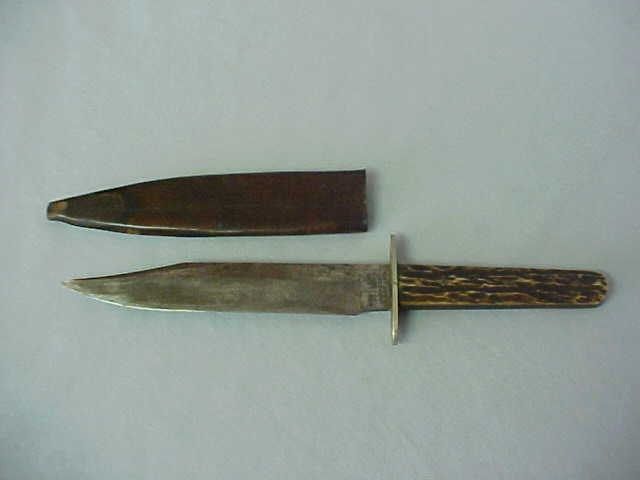   KNIFE Challenge Cutlery Co w Sheath Antique Vintage Fighting  