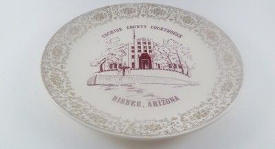 Vintage Cochise County Courthouse Bisbee Arizona Collector Plate 