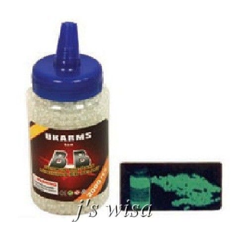 GLOW IN DARK 2000 BOTTLE 6mm 0.12g AIRSOFT PLASTIC BB  