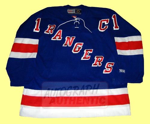 Autographed Mark Messier New York Rangers Jersey (blue)  