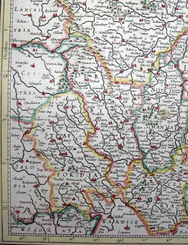 1633 MERCATOR Grand Survey of ENGLAND   Five Folio Maps  