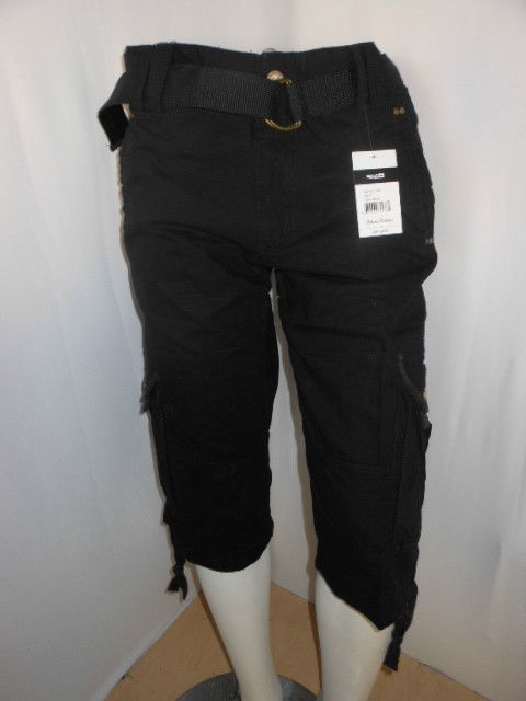 Mens Capri Cargo shorts, Bermuda 2012 styles. 30 40W Black NWT 