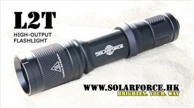 New Solarforce L2T Black Forward Clicky Flashlight body  