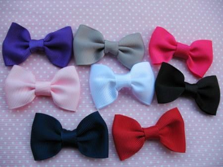 40 Grosgrain 2 Hair Bow Baby Applique 8 Colors R066  