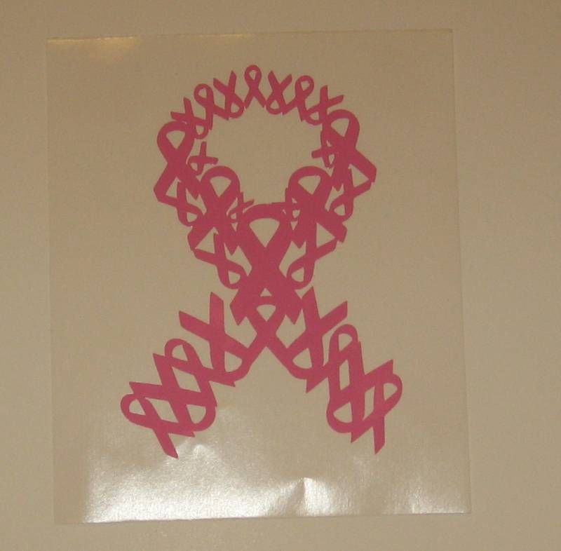 Pink Ribbons Breast Cancer car decal  