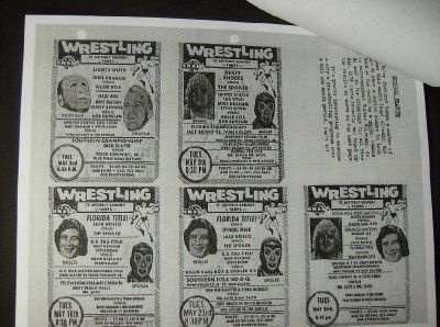   OF WRESTLING MEMORABILIA 9 PROGRAMS,1 NEWSLETTER 60s 70s GA,AL,TX,ATL