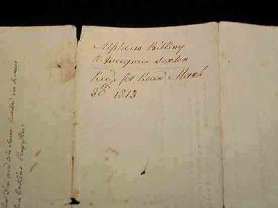 Antique DEED, SOMERS, CT. Billing to Sexton Dated 1813  