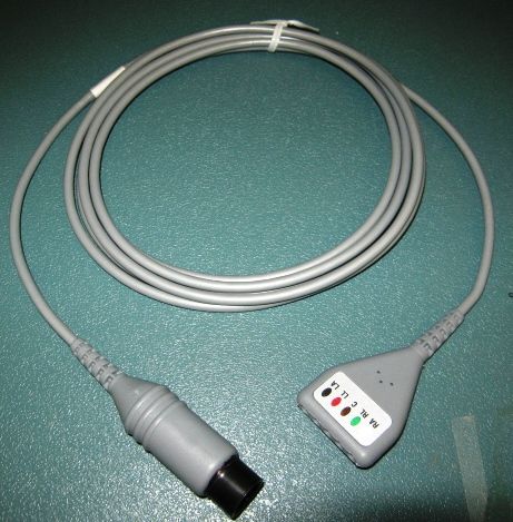 New 5 Lead EKG / ECG Cable Spacelabs Invivo Datascope  