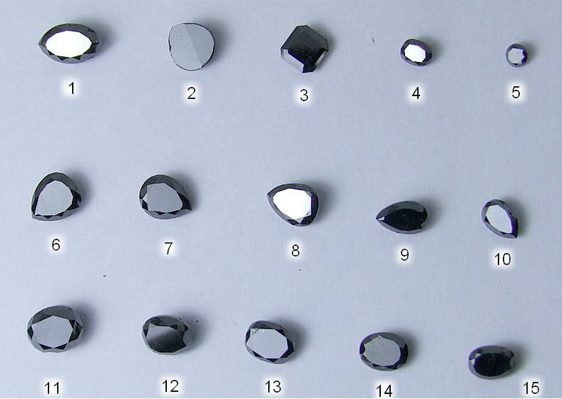 24.12CT CERTIFIED LOT LOOSE REAL NATURAL BLACK DIAMONDS  