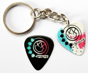 Blink 182 Keyring + Free Matching Guitar Pick 2 Sided  