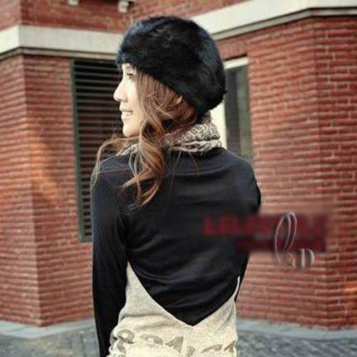 Soft Warm Rabbit Hair French Beret Hat Cap Tam hat001  