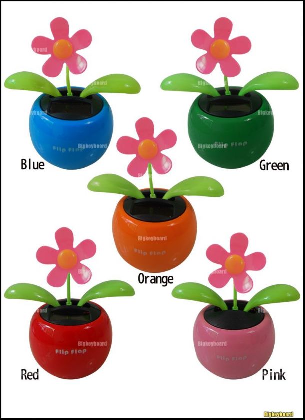 Flip Flap Solar Powered Flower Flowerpot Swing Dancing Toy  