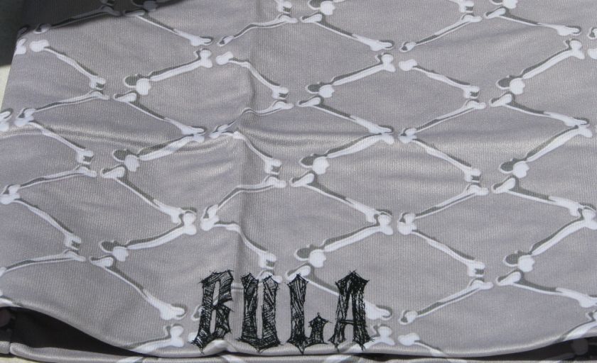 BULA GREY/WHITE CRISS CROSS BONES WINTER NECKWARMER  