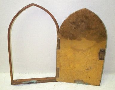   Antique 1870 Era Gothic Bronze Tabernacle Door from Catholic Church