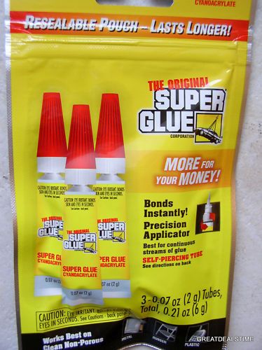 The ORIGINAL SUPER GLUE PORCELAIN Repair New 3 TUBES   