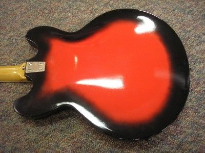   VINTAGE FRAMUS 12 STRING ELECTRIC SUNBURST BLACK/RED WITH CASE  