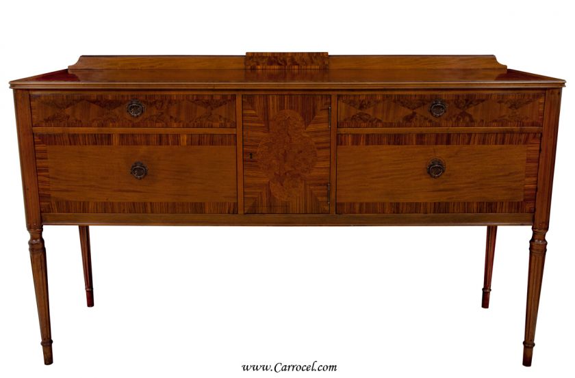   American Hepplewhite Rosewood & Mahogany Dining Sideboard Buffet