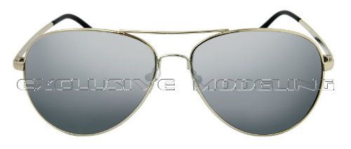 Exclusive Modeling Men Women Silver Mirror Classic Mode Aviator Metal 