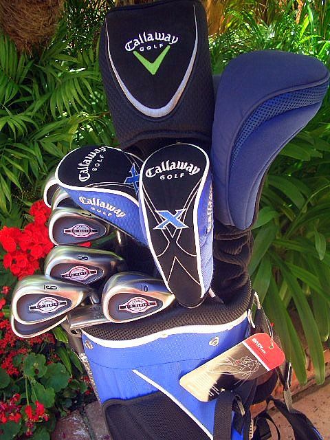 13PC CALLAWAY Golf Set Driver Wood Grph Irons Clubs REG Odyssey Putter 