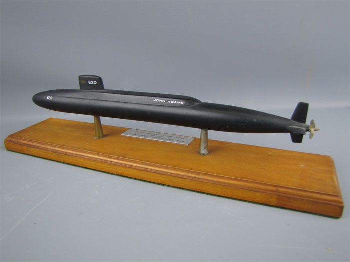 Vintage USS John Adams SSBN 620 Nuclear Submarine Model  