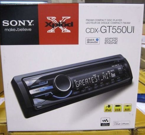 SONY CDX GT550UI CD  WMA AAC IN DASH RECEIVER NEW 027242795983 