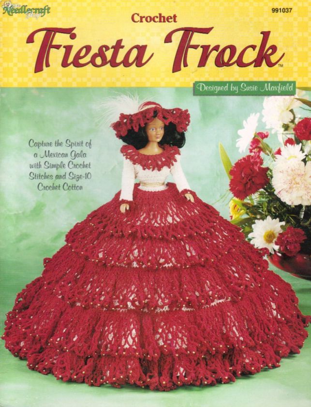 Fiesta Frock Fashion Doll Outfit Crochet Book~  