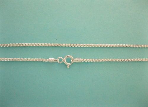 Sterling Silver Wheat Italy Chain 24 Inch 24 1.5mm  