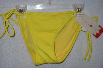 HULA HONEY YELLOW BIKINI SWIM BOTTOM SMALL NWT  