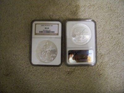 2006 W BURNISHED SILVER EAGLE NGC MS69 LOW MINTAGE  