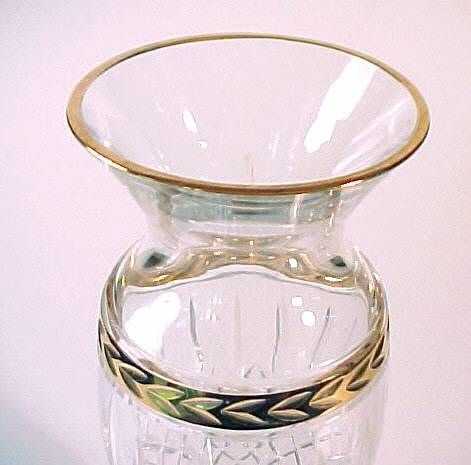 Lenox MAJESTIC GOLD Elegant Cut Crystal 10 Vase  