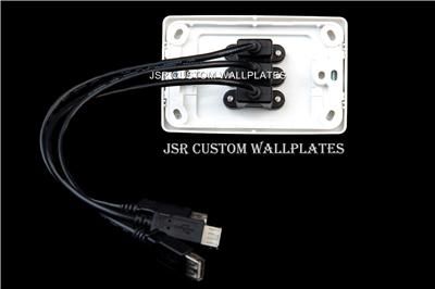 CLIPSAL 3 USB TO USB COMPUTER OR CAMERA WALL PLATE  